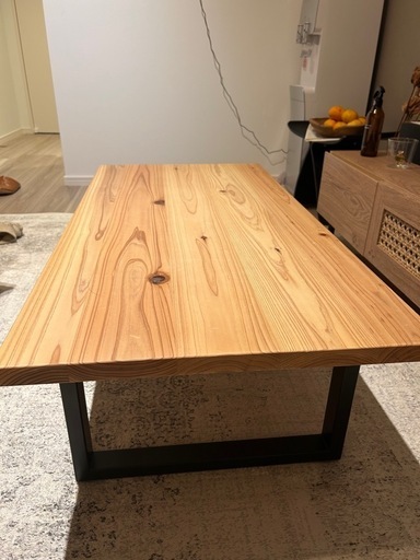 かなでもの 杉無垢材 ヴィンテージスタイル × Black Steel THE TABLE
