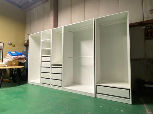 A065」配送不可 IKEA◆ワードローブ◆お持ち帰り特価◆クローゼット PAX パックス ワードローブ, ホワイト, 175x58x201 cm - IKEA
