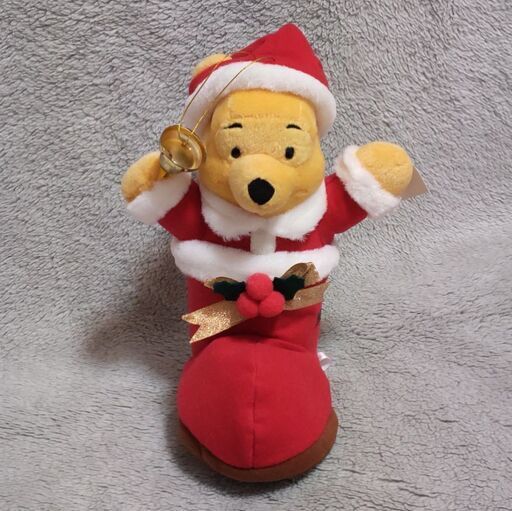 「クリスマス」ブーツinサンタ プーさんぬいぐるみ