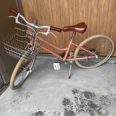 ☆ジモティ割あり☆ ANIMATO 自転車 ベージュ クリーニング済み YJ404