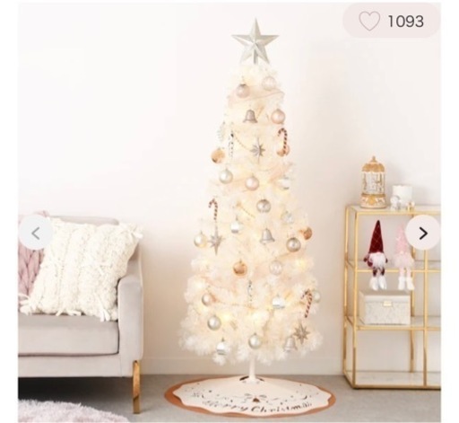 【取引中、着払い】Francfranc クリスマスツリー　150cm ホワイト