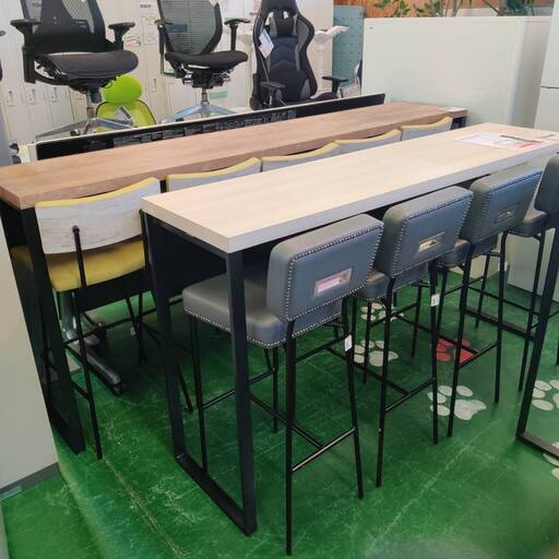 【愛品倶楽部柏店】okamura (オカムラ) ハイタイプ片面カウンター Alt Piazza 2021年製造モデル MB6A2A MX51 (天板: フライズウッドライト) 愛品倶楽部柏店】okamura (オカムラ) ハイタイプ片面カウンター Alt