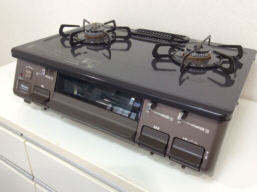 （12/12受渡済）JT9865【Paloma/パロマ ガスコンロ LPガス】美品 2021年製 IC-S806BM-R 家電 キッチン レンジ ガステーブル 右側強火 ホーロー