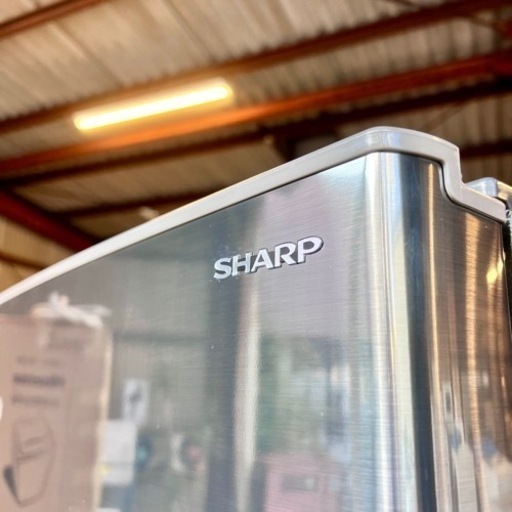 設置まで?? SHARP 大きめ2ドア冷蔵庫 225L✨ ステンレスシルバー