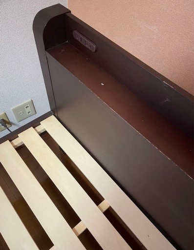 木製シングルベッドフレーム⭐︎ダークブラウン 無印良品 木製シングル