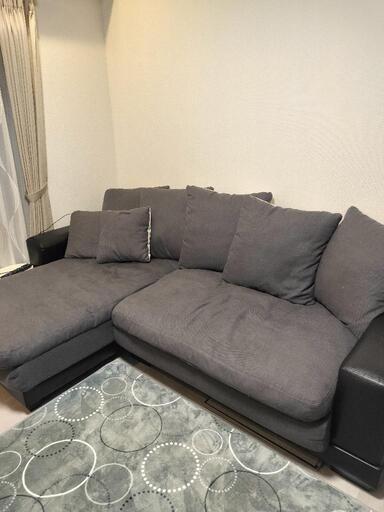 ニトリ ソファ キングダム ニトリの布張りカウチソファ(キングダム3KD)