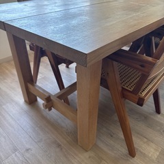 ACTUS スローハウス 200cmダイニングテーブル&4脚チェアセット