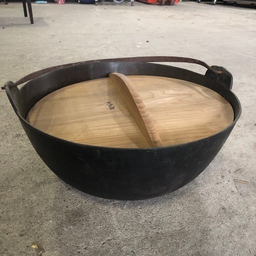 蓋付　銅鍋　約39cm 約3.8kg