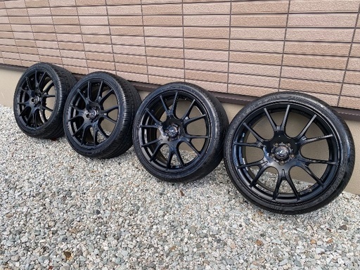 215/40R18 LEONIS GX BK/SC RED 18インチ 5穴 114.3/100 7J/8J サマー