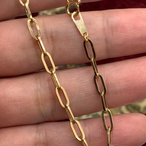 K18 クリップチェーン ブレスレット 2.5g 約18cm 18金 喜平