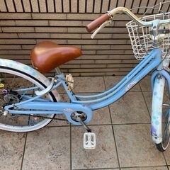B395 子供自転車☆ブリヂストン☆リコリーナ☆22インチ☆変速無し