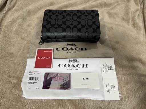 コーチ COACH 長財布 F93504 かゆい ダブルジップ セカンドバッグ コーチ COACH 長財布 F93504 かゆい ダブルジップ セカンドバッグ