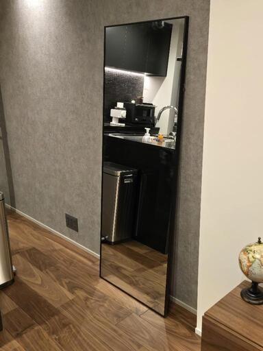 スタンドミラー 165cm*60cm 全身鏡 壁掛け立て掛け ブラック 599 