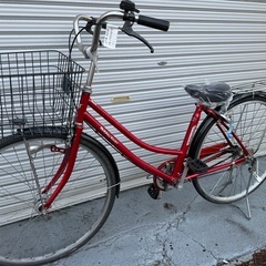 整備済み中古自転車 27インチ 税別￥9.980- LEDオートライト 軽快車 赤1029