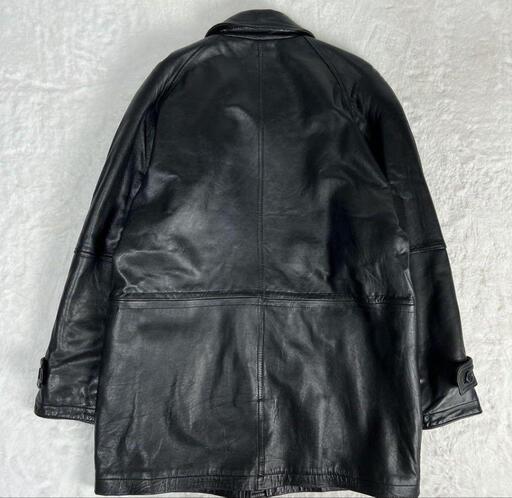 イタリア製☆ ヴィンテージ 本革 羊革 ラムレザージャケット 柔らかい革 ヴィンテージ イタリア製 本革 アウター ブラック Lサイズ レザー