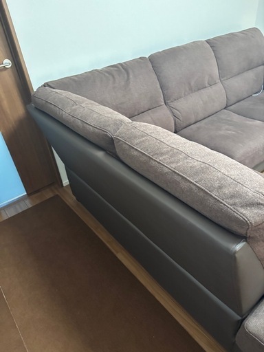 ニトリ L字 ファブリック ブラウン 蔦吉さま専用】② ニトリ ソファ 布