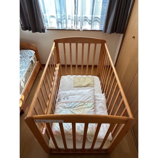 木製 ベビーベッド ベビー布団 Boori ブーリ スレイ ダークブラウン