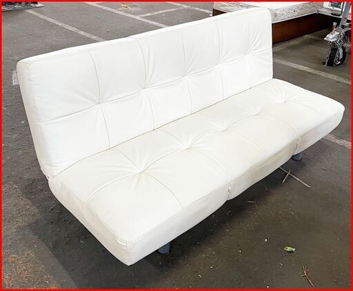 【￥12000-】ニトリ ソファベッド ホワイト