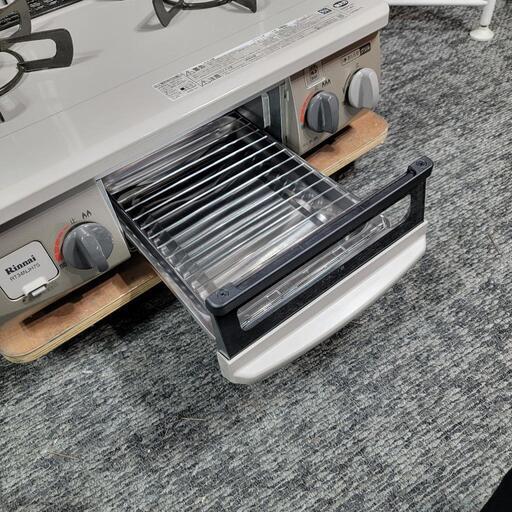 LPガス ガステーブル 2024年製 幅59.5cm リンナイ 左強火 RTE597BKL