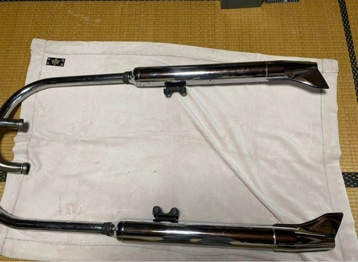 W400 W650 Kファクトリー製、ステンレスキャブトンマフラー K-FACTORY