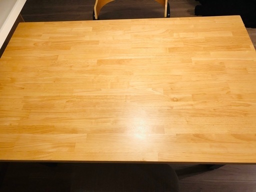 かなでもの ダイニングテーブル 125×80 伸縮 ダイニングテーブル 3点