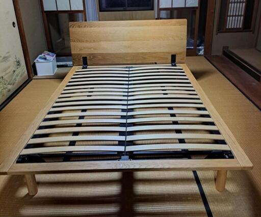 受渡予定 無印良品クイーンベッドフレーム 無印良品⭐ダブルベッド