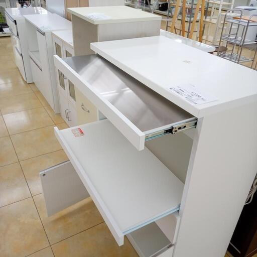 リユースのサカイ栃木店☆ジモティ割あり☆ レンジ台 ホワイト W80×D45