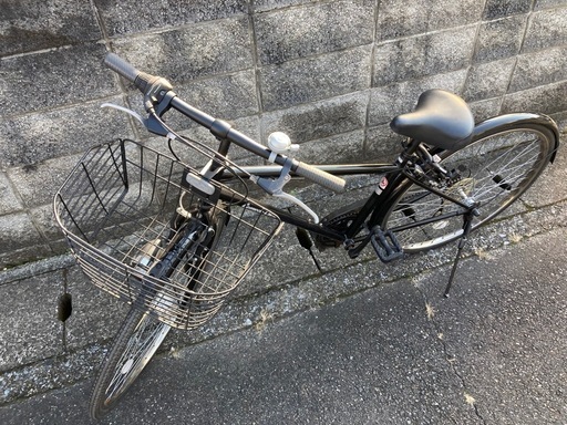 27インチ自転車】外装6段変速付 チェーン、前カゴ、サドル新品❗️若林