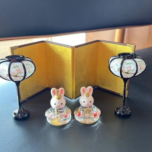 雛祭り うさぎの置物セット