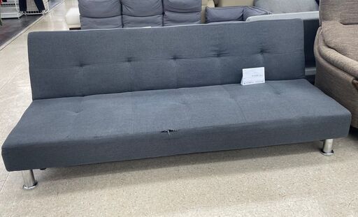 ☆ジモティ割あり☆ ソファ グレー H73～90×D80×W193 クリーニング済み