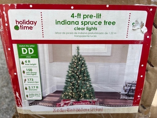 美品‼️全長121㎝‼️クリアライトクリスマスツリークリスマス✨Holiday✨雑貨プロフ必読