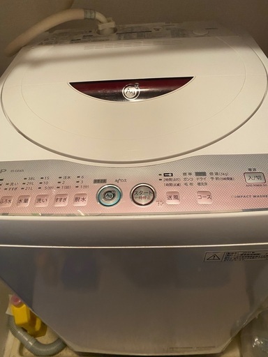 ★☆中古　2011年　SHARP 6㎏ 「穴なし槽」&「Ag+イオン」 「フライパル」 送風乾燥機能搭載！洗濯機【ES-GE60K-T☆★ SHARP/シャープ 洗濯機 ES-GE60K-T 2011年製 5kg 家電 SHARP（シャープ