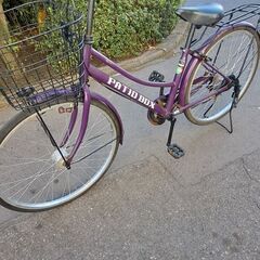 美品!!自転車 No.1075 ブラック 24インチ ベル、鍵、LEDオートライト