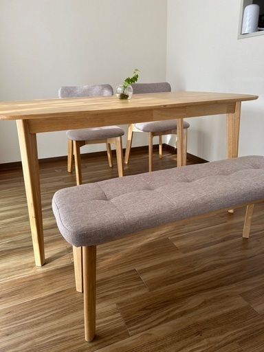 美品】【中古品】ナチュラルダイニングテーブルセット