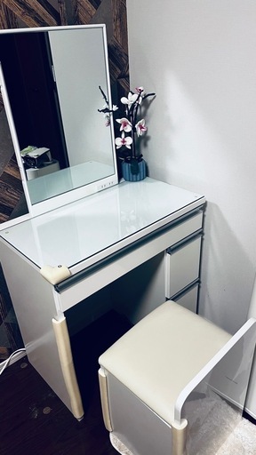 ニトリ 三面鏡ドレッサー 椅子付き ドレッサー 三面鏡 ニトリ 白 椅子