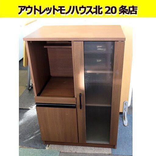 幅60cm ニトリ レンジダイ フォルムN RE9060G ブラウン  ミドルレンジボード レンジ台 レンジボード キッチン収納 札幌 北20条店