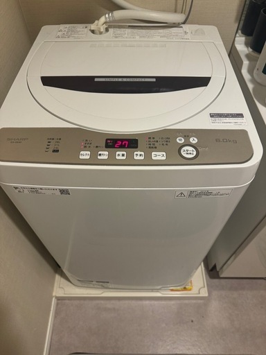 A-320 SHARP 6.0kg洗濯機　2019年製❗️ A-320 SHARP 6.0kg洗濯機 2019年製❗️