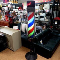 札幌市内配送可】関西サイン サインポール 206cm 看板 床屋 美容室