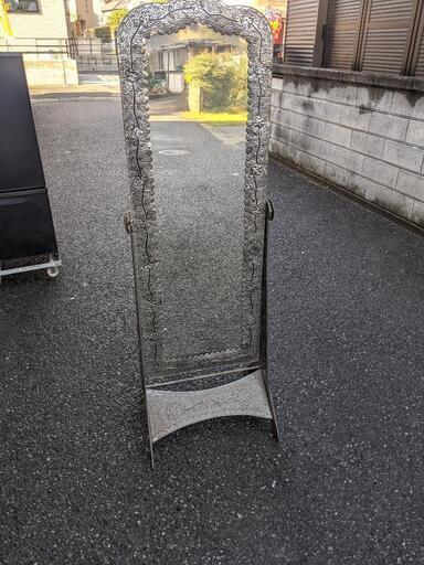 アイアン　姿見　鏡　ミラー　アンティーク