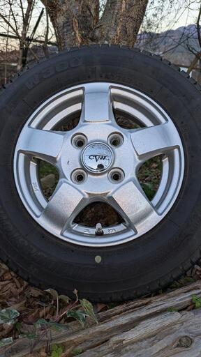 145R12 6PR スチールホイール付きスタッドレスタイヤ4本セット 145R12 6PR スチールホイール付きスタッドレスタイヤ4本セット