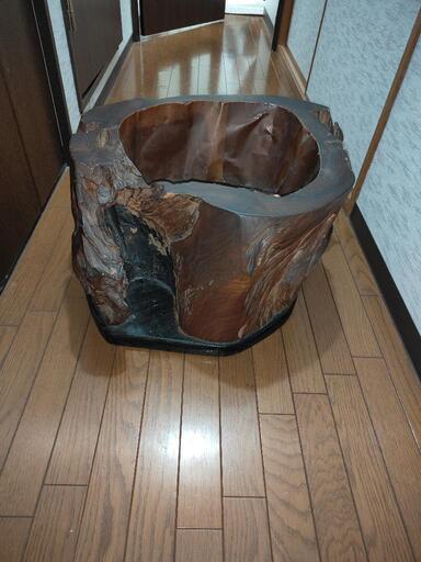 切り株の火鉢 アンティーク 木 火鉢 切り株 工芸品