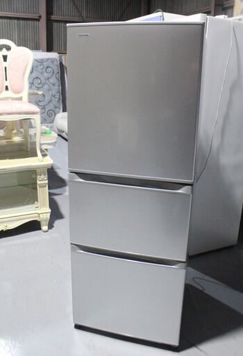 TOSHIBA 東芝 冷蔵庫 330L 3ドア GR-H34S (NP) Used/美品（2025