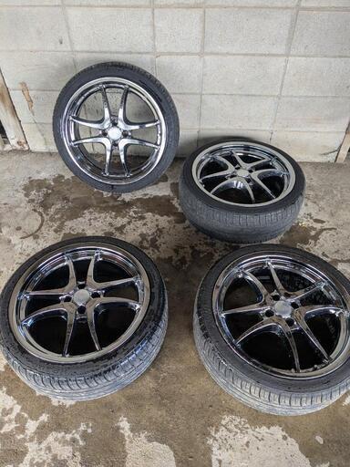 冬タイヤ ☆ 225/50R17 ☆ PCD 114トヨタ純正アルミ付き ☆ 深溝バリ山