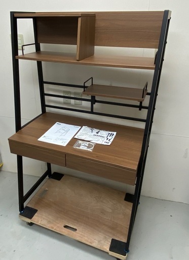 ニトリ 省スペースデスク ラボーロ 93 ミドルブラウン ニトリ NITORI