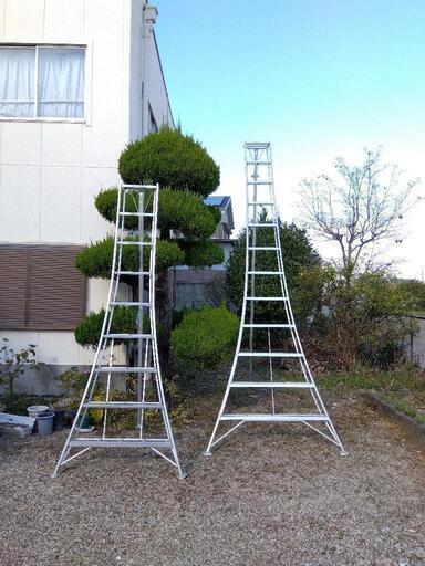お話中【中古】剪定 脚立 ９尺 12尺 ( 造園 庭 植木)