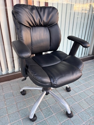 山善 ミドルバック オフィスチェア レザーチェア Amazon.co.jp: 山善