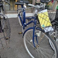★店頭にて試乗可★ J7617　シティサイクル　ネイビー　27インチ　ダイナモライト　簡易クリーニング済　【リユースのサカイ柏店】　 中古自転車 　流山市 中古自転車 松戸市 中古自転車 我孫子市 中古自転車 船橋市 中古自転車 守谷市 中古自転車 取手市 中古自転車 ☆店頭にて試乗可☆ J7617 シティサイクル ネイビー 27インチ ダイナモ