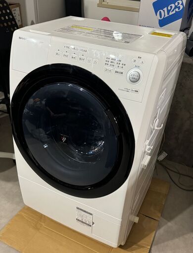 SHARP ES-S7J-WL 2024年製 ドラム式洗濯乾燥機 左開き 7kg ES-S7J | 洗濯機：シャープ