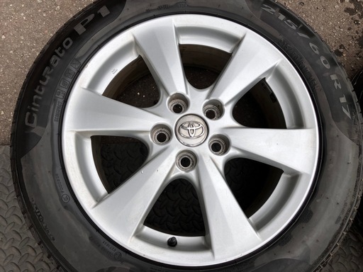 トヨタ エスティマ ハイブリッド 純正ホイール 4本 215/60R17 ピレリ 