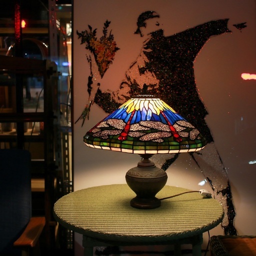 武蔵小山店】 トンボ柄 ステンドグラス テーブルランプ ランプ 照明